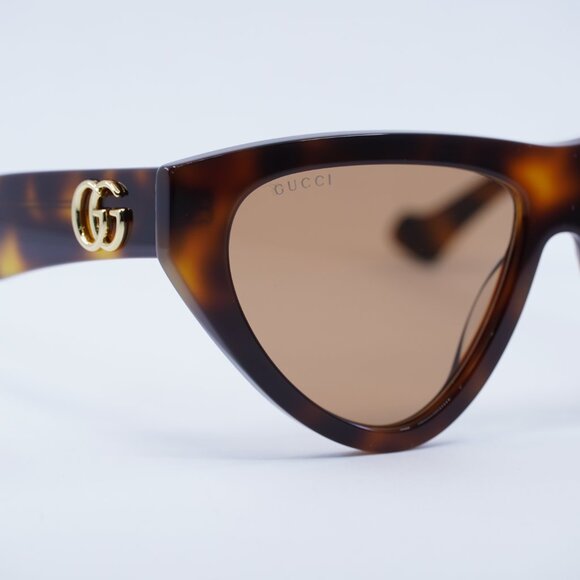 Gucci GG1333S 002 Sunglasses Havana Cat Eye Frame, Brown Lenses main image 6